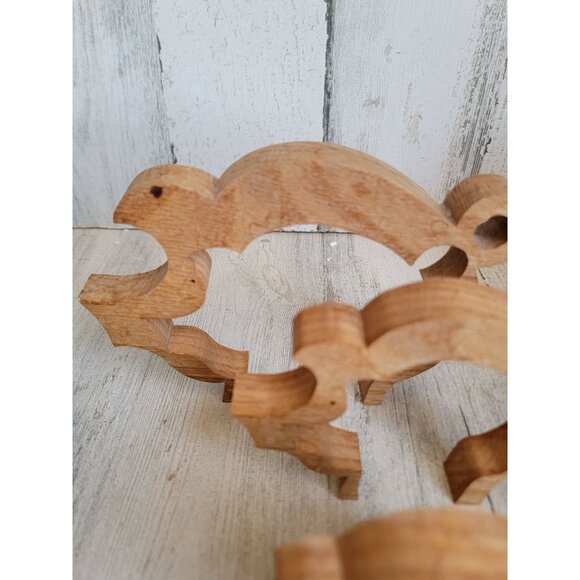 Wooden standing pigs puzzle family home decor set farm home decor - Picture 5 of 10